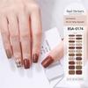 Gel Nail Stickers Full Cover Self Adhesive French Nail Strips Christmas Style Nail Wraps for DIY Manicure Home or Salon