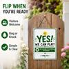 Front Door Play Status Sign, Reversible Double Sided Metal Door Hanger Plaque for Family with Kids and Neighbor Visit