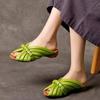 Fashion Ladies Shoes 2025 New Peep Toe Women's Slippers Summer Outdoor Beach Light Comfortable Rome Best Seller Flat Slippers Zapatos