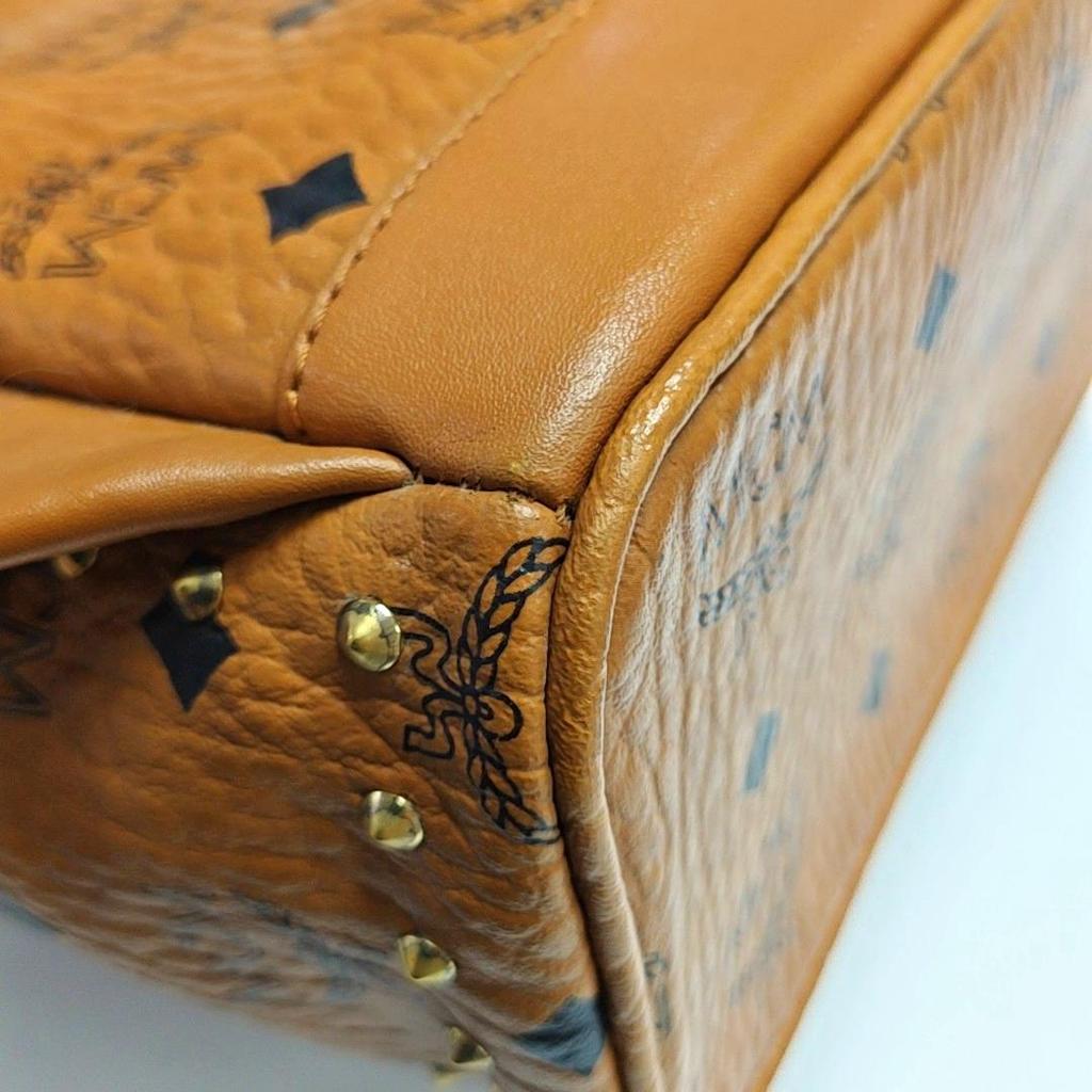 [Pre-Owned] Studded Monogram Print Faux Leather Mini Backpack - Good #1RTZ1QD