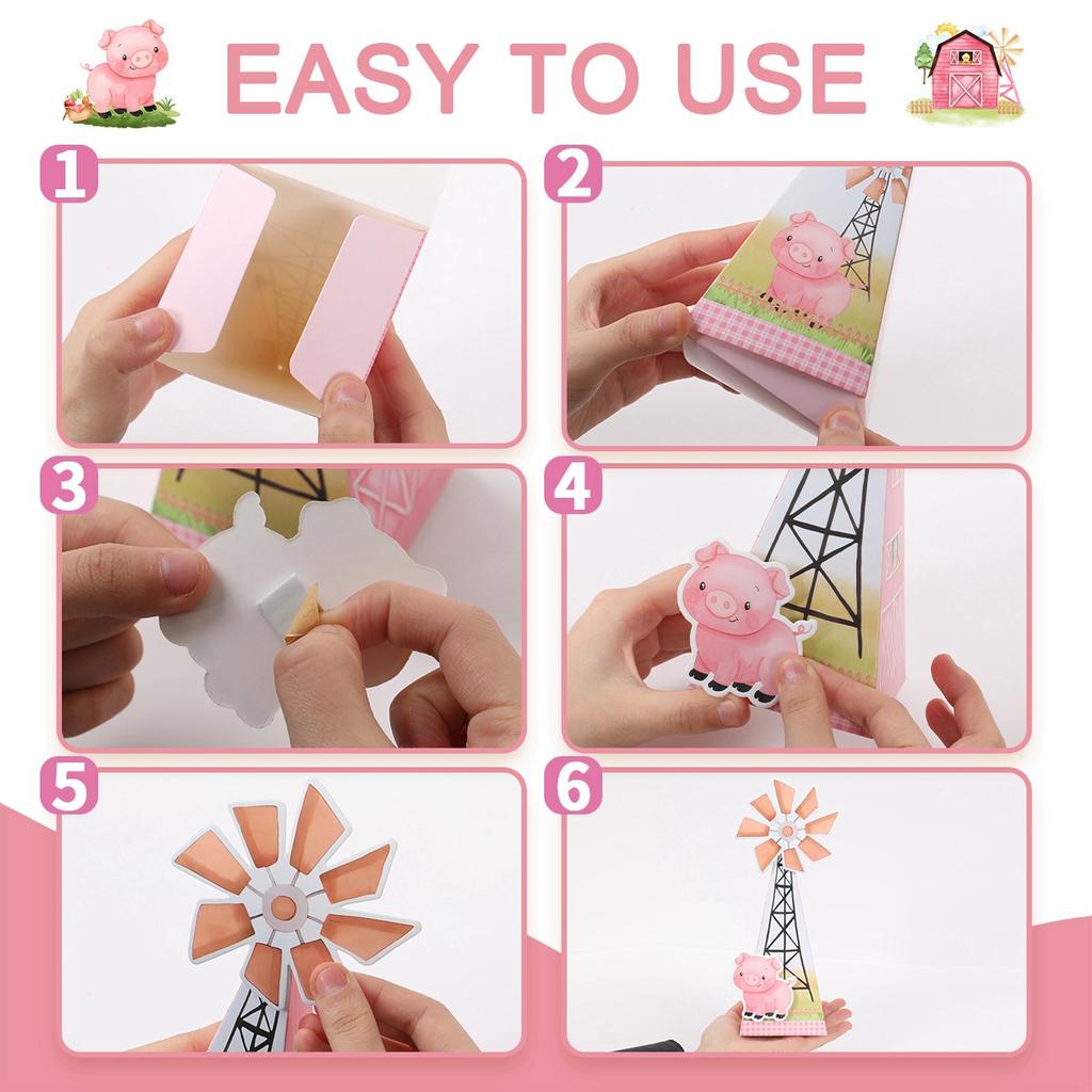 Butterfly Triangle Candy Box Strawberry Unicorn Engineering Vehicle Farm Animal Birthday Party Decor Birthday Gift Packaging Box