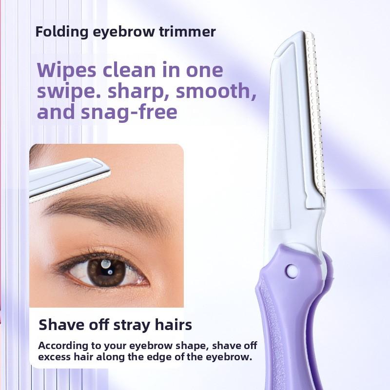 3Pcs Eyebrow Trimmer Set Stainless Steel Beauty Makeup Tool Safety Eyebrow Razors