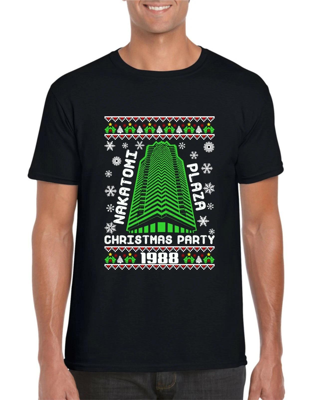 Merry Christmas Party T-Shirt, Nakatomi Corporation Plaza 1988 Xmas Unisex Top M
