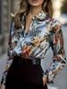 2026 Women's European & American Floral French-Look Long Sleeve Shirt