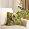 Cute Pet Animal Cushion Cover Reversible Plush Pillow Cover Soft Fluffy Home Decor for Sofa Bedroom