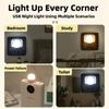 Mini USB Night Light Warm White Light for Eye Protection Bedroom Light USB-Powered LED Night Light Bedside Night Light