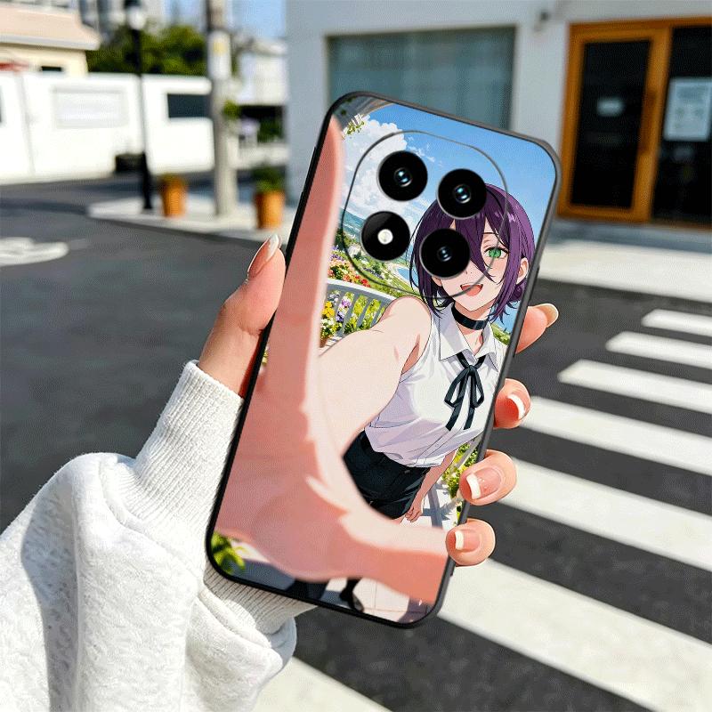 Anime Character R-Reze CSM Soft Phone Case for Xiaomi Redmi Note 12 13 14 15 Pro Plus 11 12S 11S 11T 10 4G Black Cover Back Shel