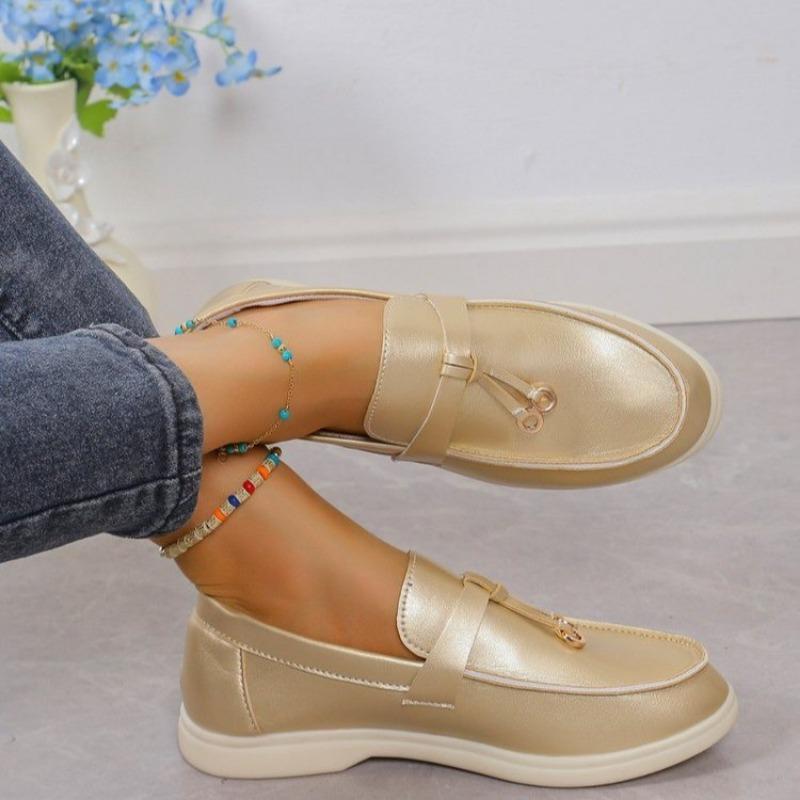 Fashion Plus Size Women's Shoes, Flat Soles, Casual One-footed Net Red Loafers, Small Fragrant Wind Beanie Shoes, Women's Soft Soles