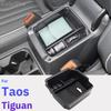 Pour Volkswagen Taos 2022 2023 2024 Tiguan MK1 MK2 Boîte de rangement d'accoudoir Boîte de rangement à plusieurs niveaux Organiseur de console centrale Accessoires