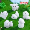 8PCS Cute Desk & Car Collectible Figurines Ornament Accessories Micro Landscape Luminous Puppy Glow in the Dark Home Decor 3x2.7cm