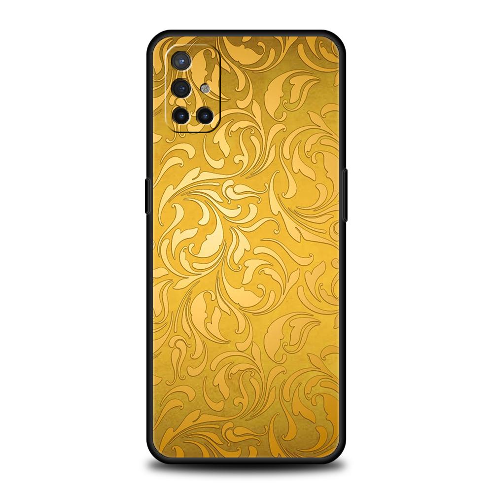 Gold Foil Art Phone Case for Oneplus 11 10T Nord N100 N10 10 7 8 9 9R 7T 8T N200 CE 2 9RT Pro 5G Silicone Cover Shell Capas Bags