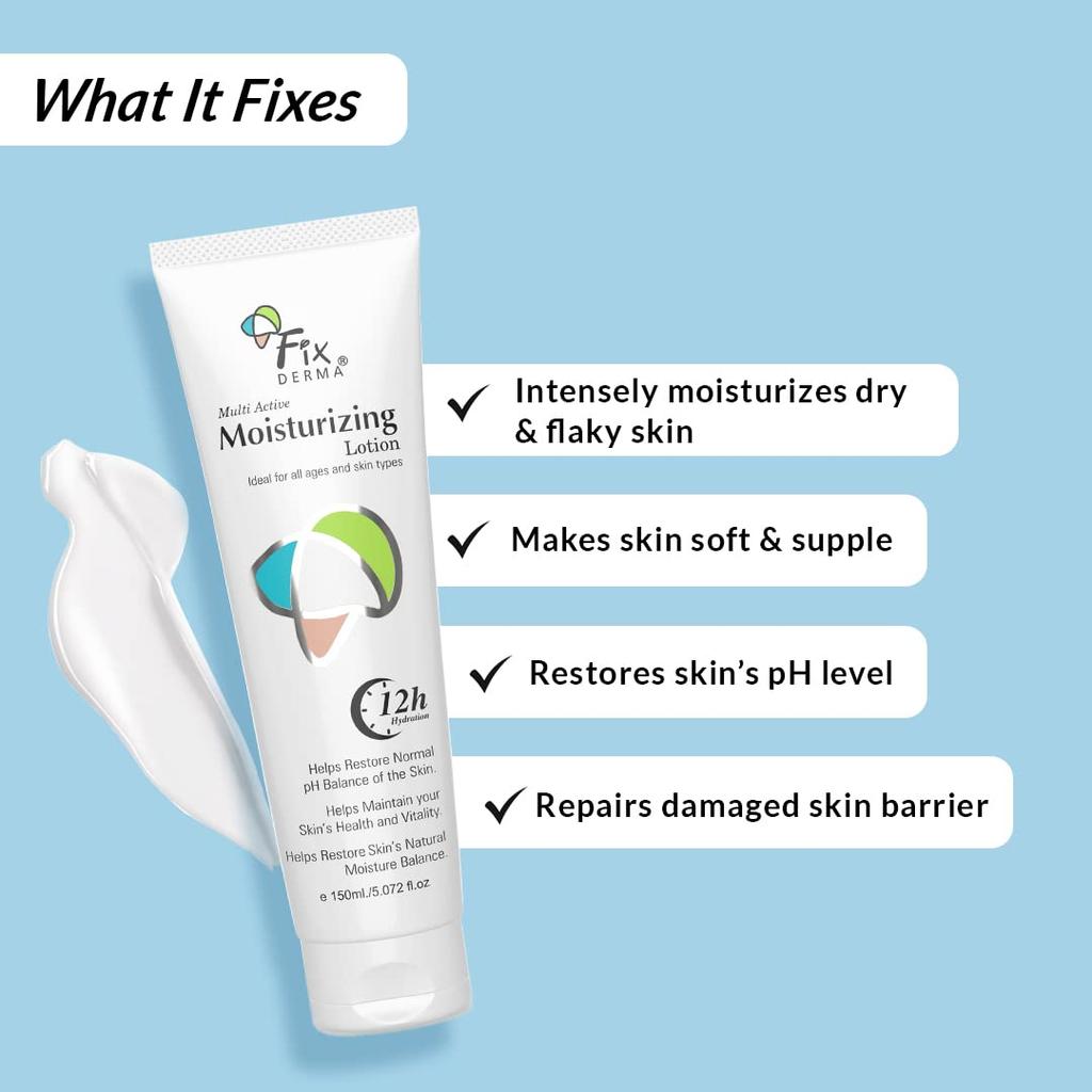 Fixderma Moisturizing Lotion (150Ml) For Face & Body + Shadow Sunscreen Spf 50, PA+++ Cream (40g) Combo for Dry & Rough Skin | Sunscreen SPF50 for