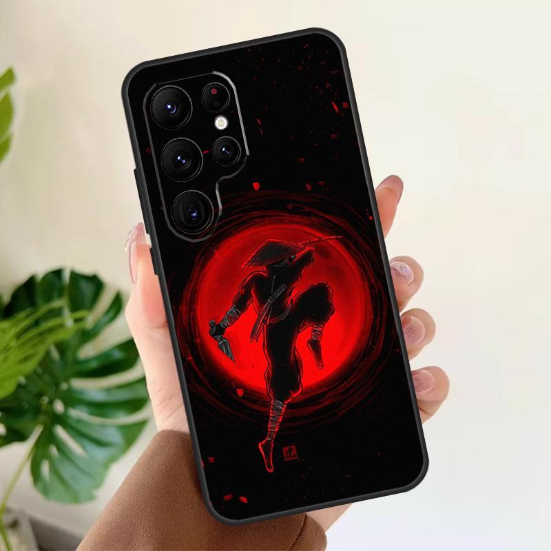 Japan Ninja Samurai Red Sun Soft Case For Samsung Galaxy S21 S22 S23 S24 S25 Ultra S9 S10 Plus S20 FE S24 FE Phone Cover