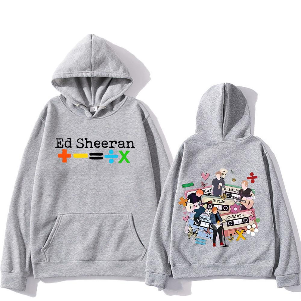 Ed Sheeran Tour Hooded Double Sided Printing Retro Hip Print New Hoodies Men Fleece Sweatshirt  Hoodie Vintage Pullovers for Men