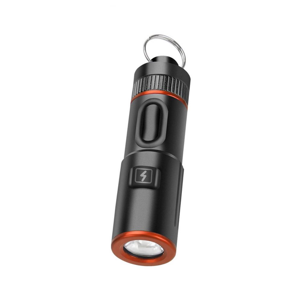 High Power Keychain Flashlight 6 Modes Adjustable Emergency Torch Mini LED Flashlight  Hiking