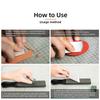 WUTA Leather Craft Oblique Leather Blade DIY Craft Tool Oblique Knife, Knife, Width Approx. 35mm, (Right + Straight)
