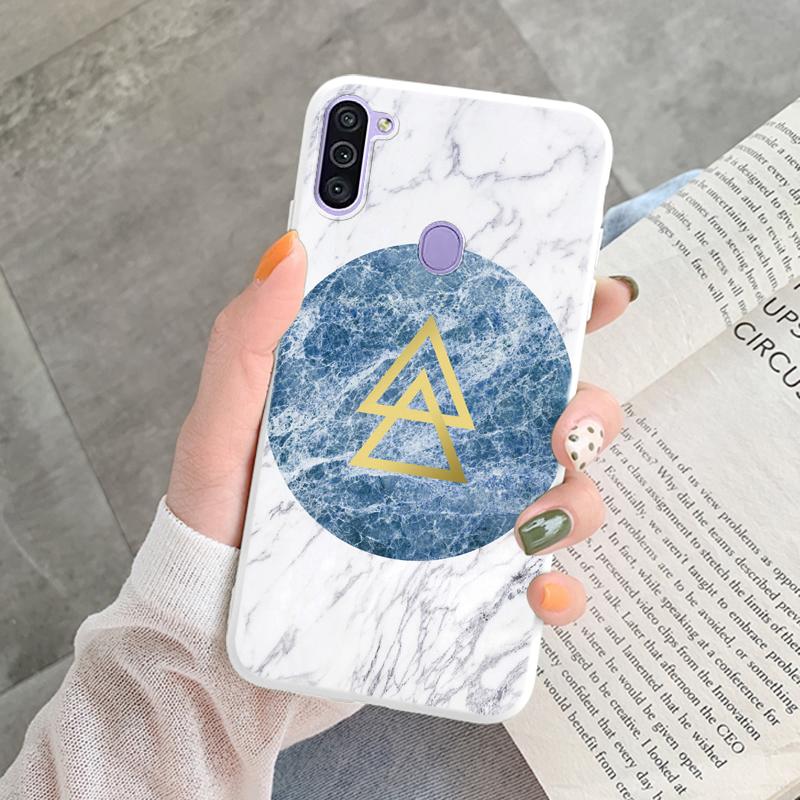 Marble Pattern Phone Case For Samsung Galaxy A11 A 11 M11 Protective Cover Case Pink Silicone Soft Funda For Samsung M14 M15 M23