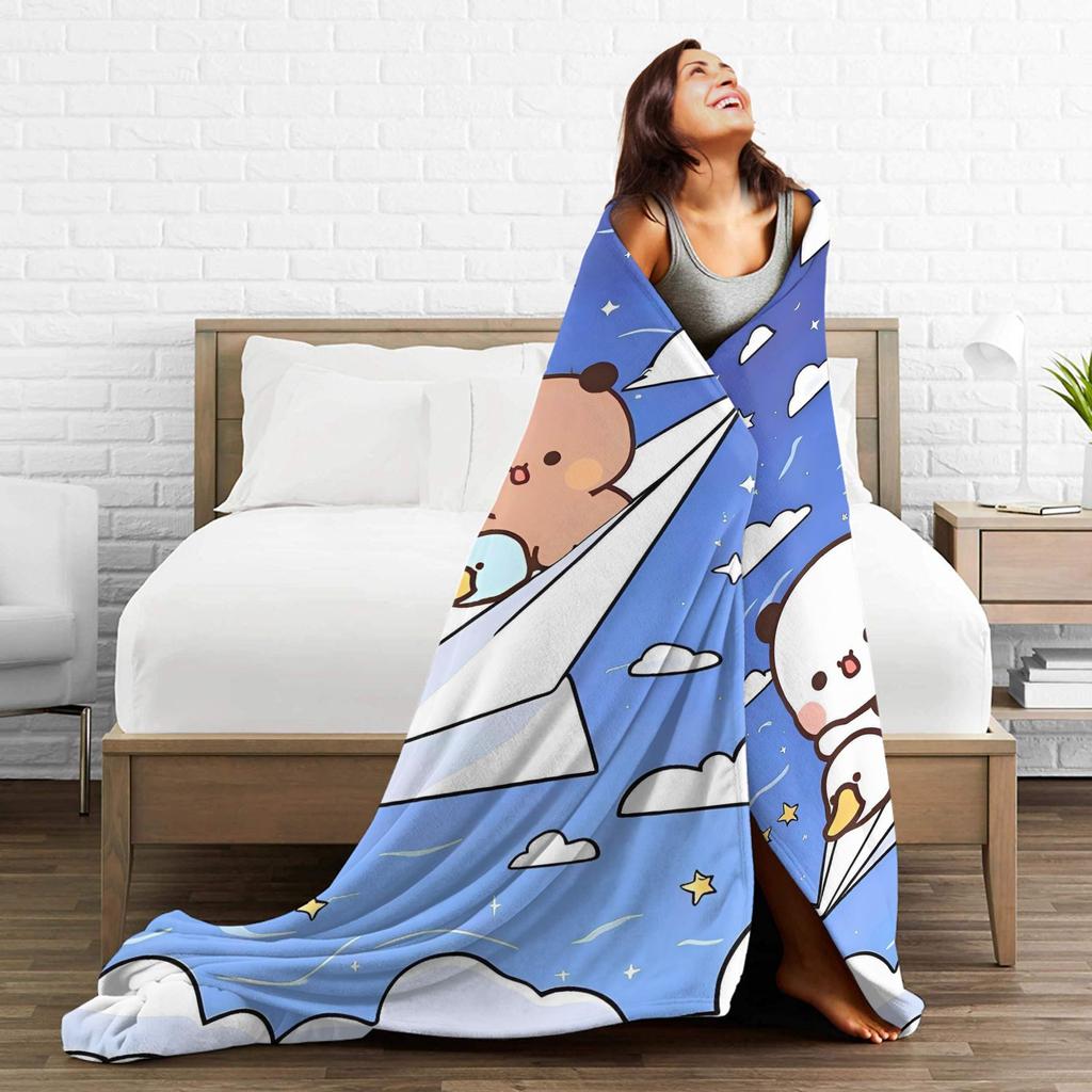 Weiche Decke Mädchen Jungen Camping Bubu Dudu Flugdecke Flanell Tagesdecke für Couch Sessel Sofa Bett Modische Sofa Bett Abdeckung