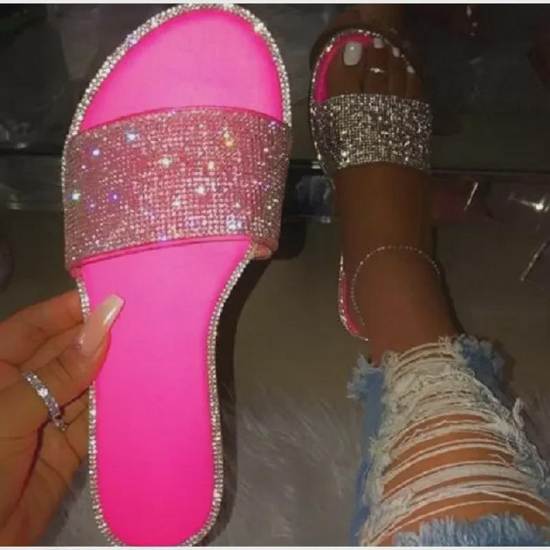 Women's Large Size Diamond Flat Sandals - Summer 2020 European Style