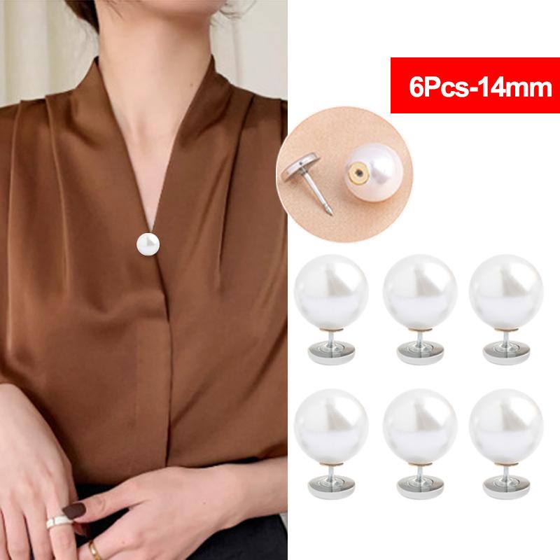 6 Pezzi Bottoni Spilla Perla Bottoni Senza Cucitura Bottoni Decorazione Fai da Te Per Camicie Vestiti Maglioni Cappotti Sciarpe Cappelli Scarpe Decorazioni Abbigliamento