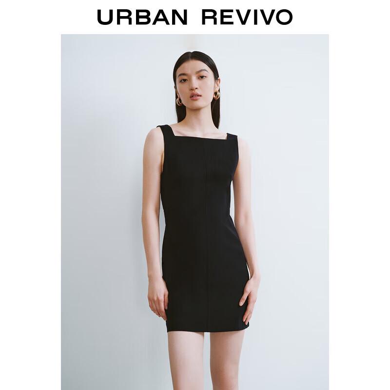 

UR 2024 Autumn French Chic Back Cutout A-Line Dress M