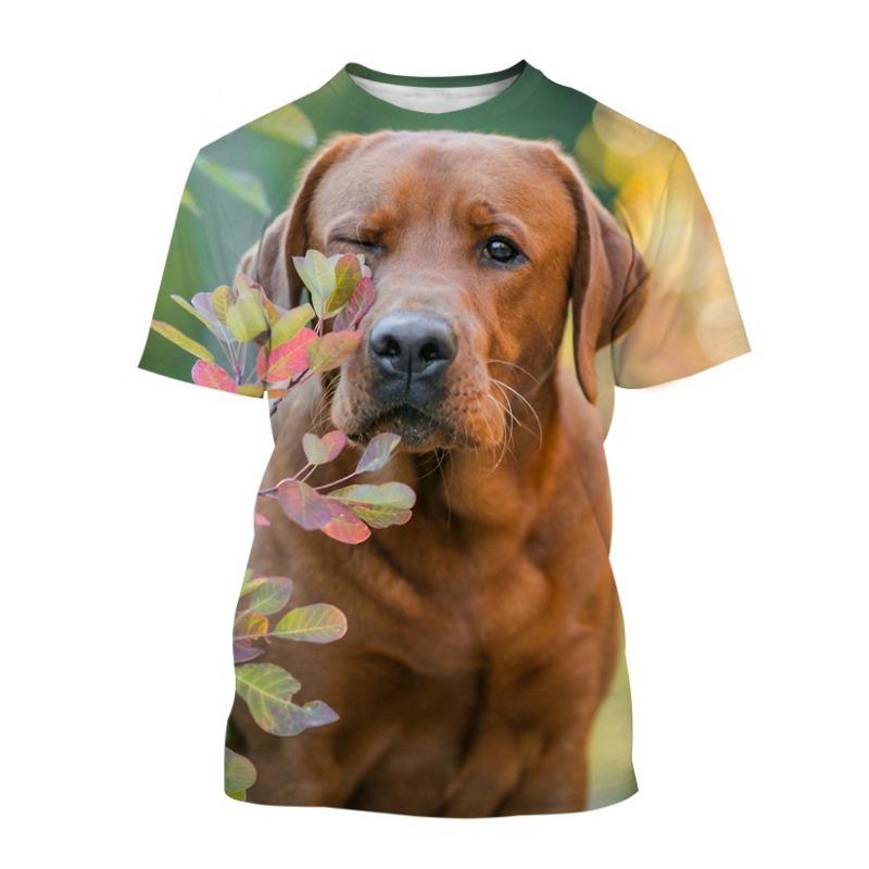 Labrador Dog T-Shirts Animal 3D Print Streetwear Men Women Casual Fashion Oversized Short Sleeve T Shirt Kids Tees Tops Clothing