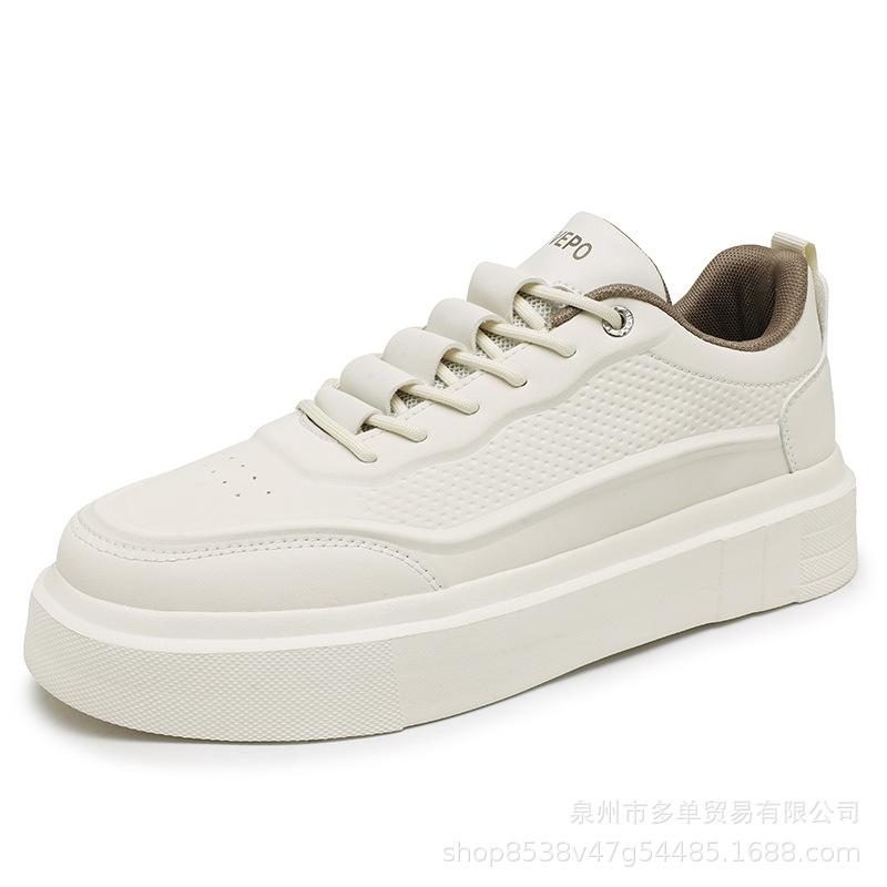 Four Seasons Comfortable New Casual Board Shoes Thick-soled Heightening Sports Non-slip Xiaobai 39