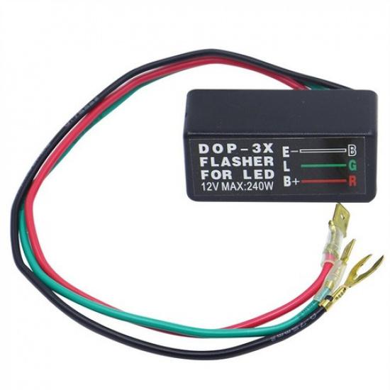 ATV UTV Turn Signal Kit Rocker Switch Blinker SPDT Green LED With Flasher Module