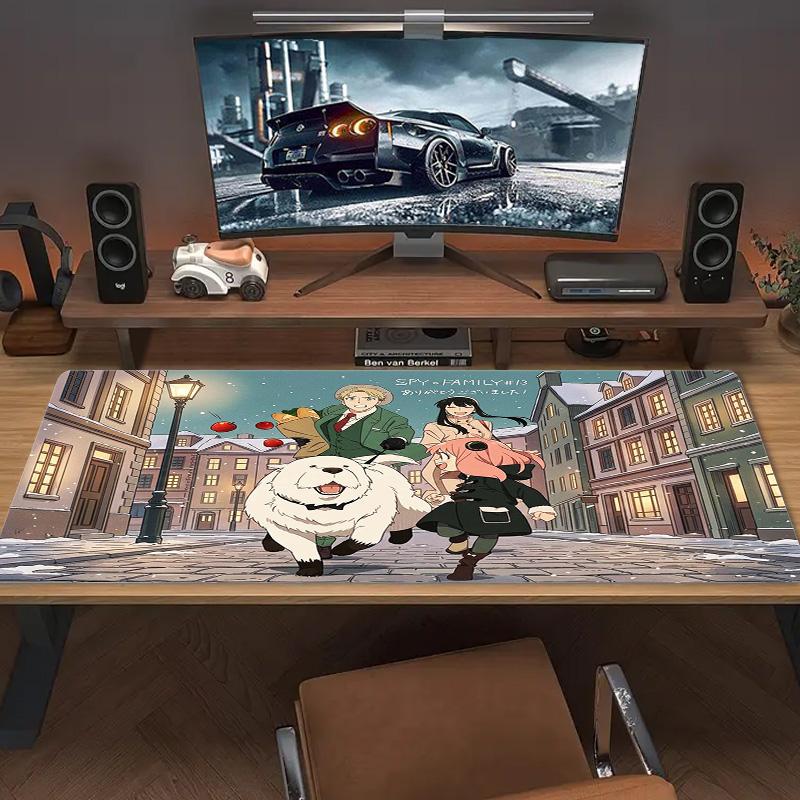 Spy x Family Anime Color Mouse Pad Large Gaming Table Cushion Non-slip Laptop Tablet Big Mousepad XXL Mat Mini PC Playmat With Lock edge