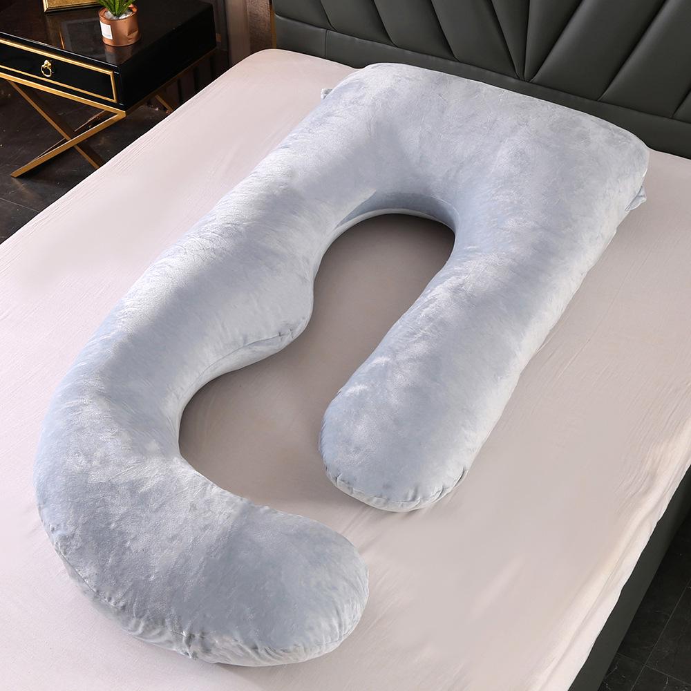High-Density Solid Color Maternity Pillow for Pregnancy, Side Sleeping, Breastfeeding, and Headboard Support