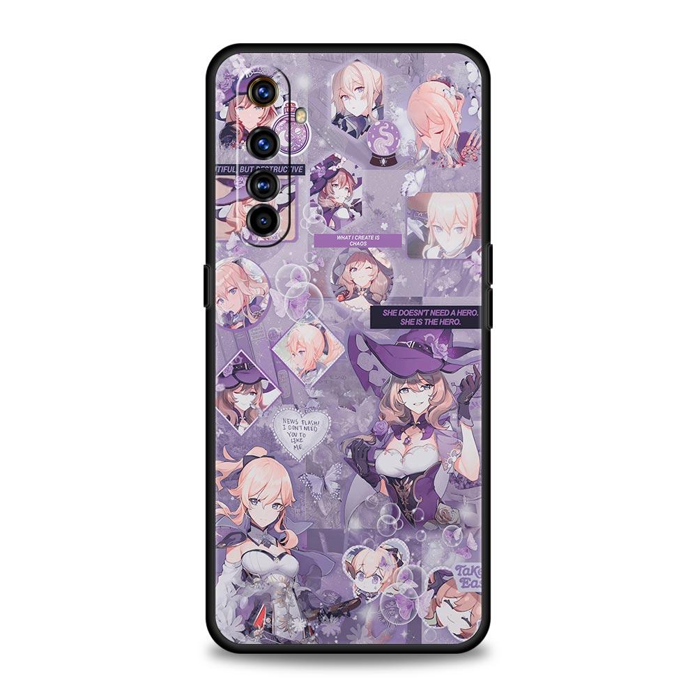 Genshin Impact For Realme 9i Luxury Phone Case 9 8 5G GT2 7 6 Pro Plus 8i C21 C3 C11 C25 Soft Black Silicone Cover Coque Fundas