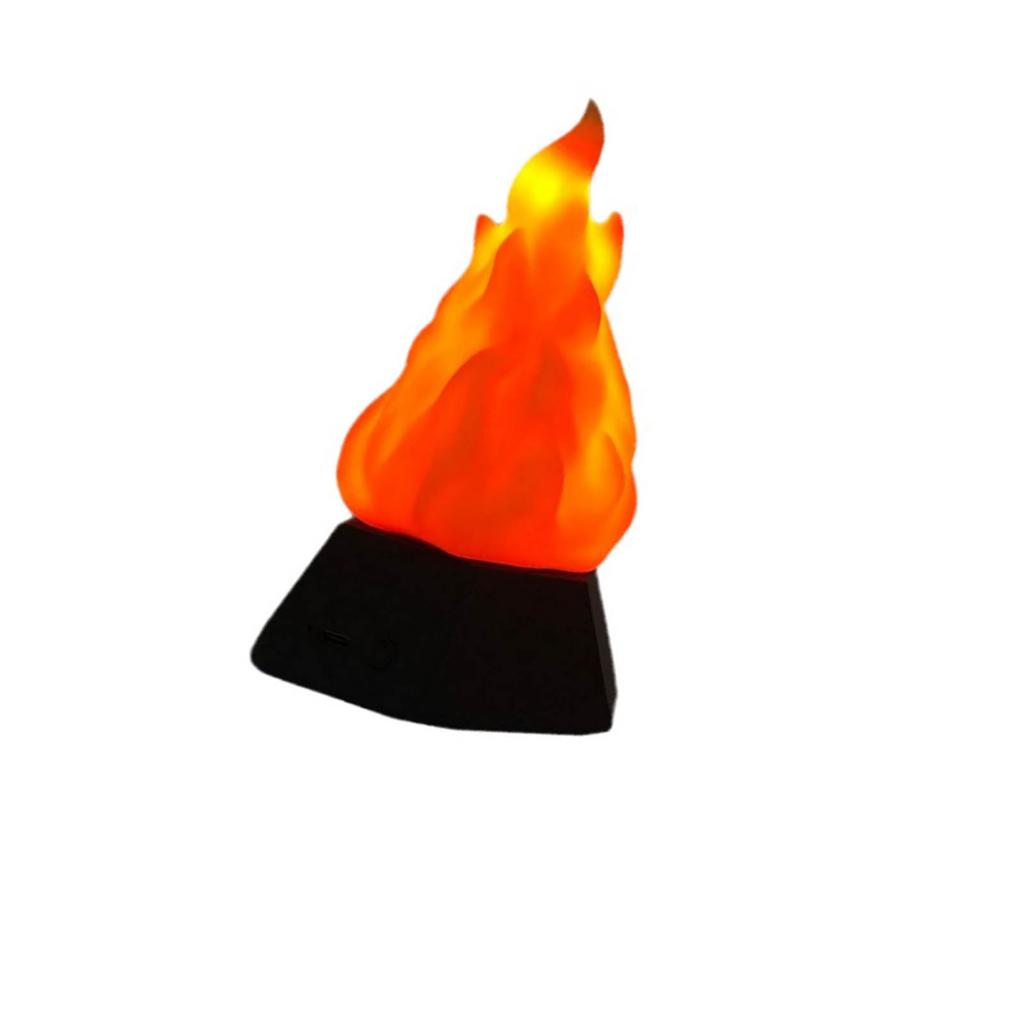 Multicolored Flame Effect Lamp Outdoors Emergency Indicators Halloween Thanksgiving Mood Lighting USB Rechargeable