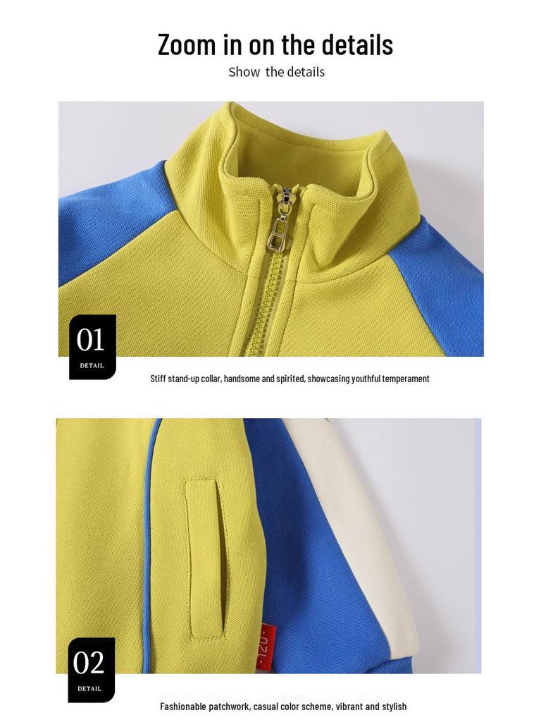 Spring/Autumn Kindergarten and Primary School Sports Uniform 3-Piece Set for Boys and Girls