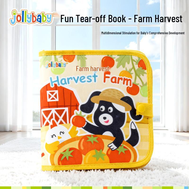 Funny Tear-Resistant Teething Cloth Book for Babies 0-6 Months – Quiet Early Education Toy with Velcro