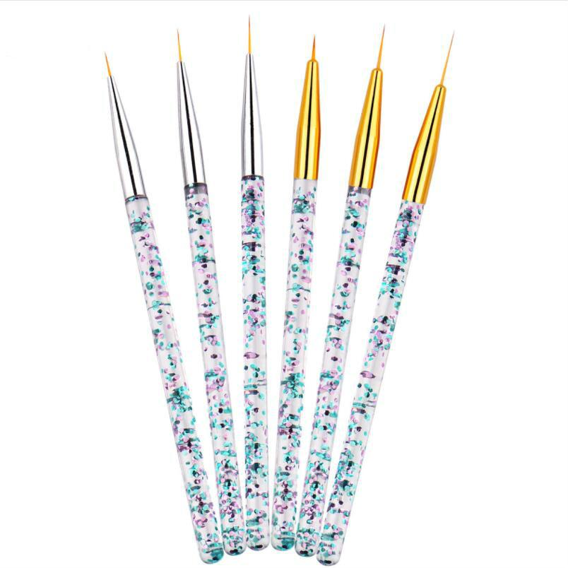 3 Stück Zuglinie Nailart Pinsel Nailart Zeichenstift Kettenglied Blumenmalerei Acryl Punktierwerkzeug DIY Persönlichkeit Nageldesign