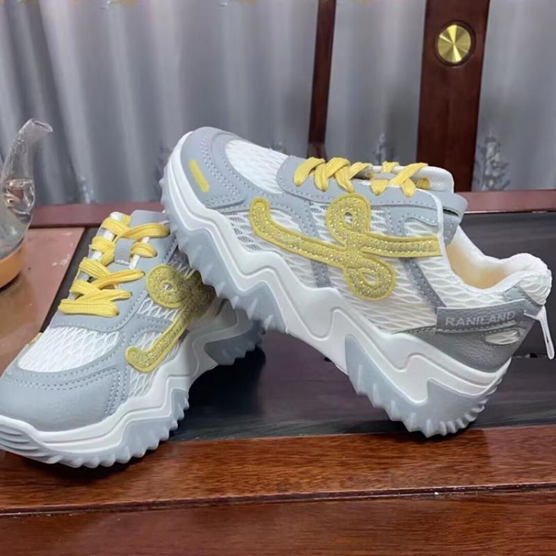 Fashion Fashion Mix Color Breathable Mesh Chunky Sneakers Women Summer Thick Bottom Height Increase Shoes Casual Sport Sneaker Women
