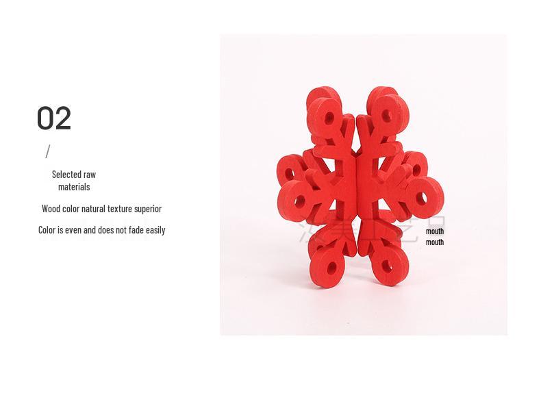 3D Wooden Snowflake Ornament for Tiered Tray & Party Centerpiece