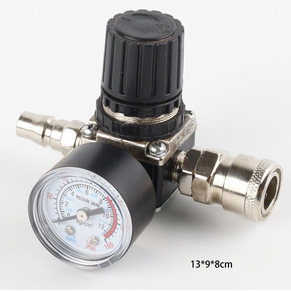 1 Stück Quadratisches Druckregelventil mit Schnellkupplung für Kompressor Pneumatische Werkzeuge Zubehör