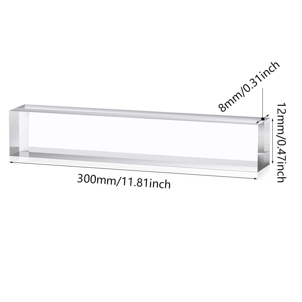 1pcs Transparents Square Acrylic Stick Bar, Clear for DIY Craft, Display Stand, Polished Edges, Multiple Sizes