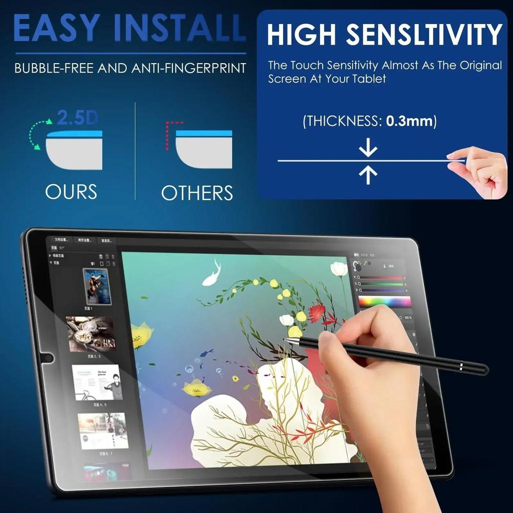 Verre trempé pour Samsung Galaxy Tab A9 8.7 2023 SM-X110 SM-X115 X110 X115 X117, Film de protection d'écran à couverture complète pour tablette