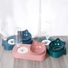 Pet Dog Bowl Automatic Feeder Cat Food Bowl With Water Fountain Bowl Drinking Raised Stand Dish Bowls Cat Food And Water Dush Decoration