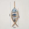 Large Wooden Fish Wall Hanging Decor Hand Carved Fish Chime Wall Decor for Nautical Theme Beach Theme Lake House