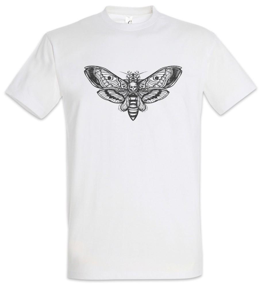 Death Moth Mens T-Shirt Moth Dead Skeleton Skeleton Black White Mothman Insect