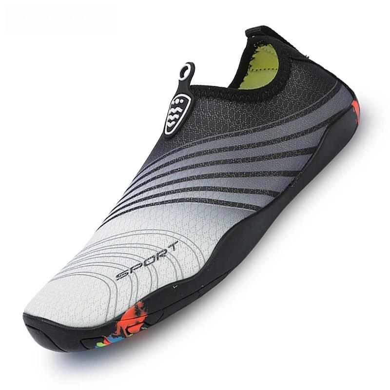 Soft Sole Aqua Shoes for Men Women Breathable Quick Dry Water Sneakers Elastic Slip-on Wading Footwear for Beach Walking Surfing