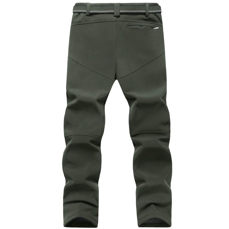 Men's Soft Shell Pants Assault Pants Plus Fat Oversized Polar Fleece Windproof Waterproof Warm Autumn and Winter Plus Velvet Hiking Pants