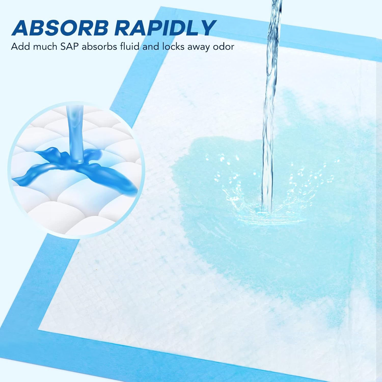 Одноразовые пеленальные коврики, упаковка 50 шт., для подгузников, подкладки для смены подгузников, подкладки, ультрамягкие, супервпитывающие, водонепроницаемый коврик, 13 x 18 дюймов