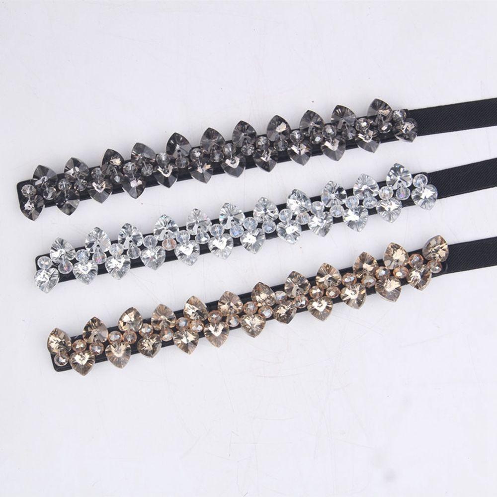 Rhinestone All-match Elastic Cummerbunds Waist Corset Belts Women Waist Belt Crystal Elastic Belt