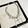 Y2K‑Subculture Winding‑Style Women Necklace, Pentagram‑Cross Fringed Niche‑Designed Choker Collarbone‑Chain Neck Accessories