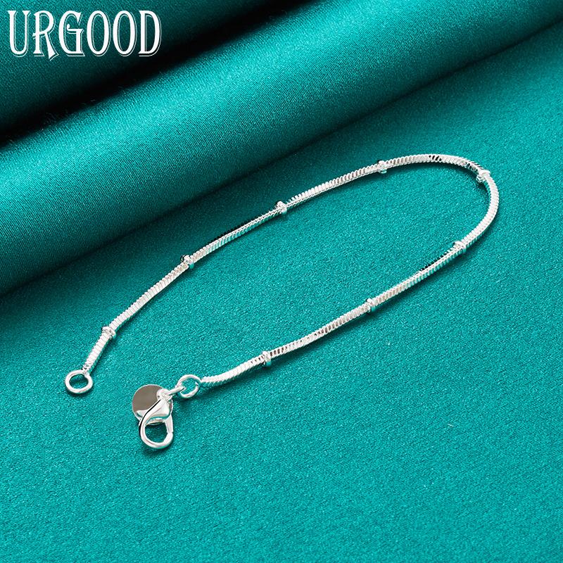925 Sterling sølv 1,7 mm slangekjedearmbånd motesmykker
