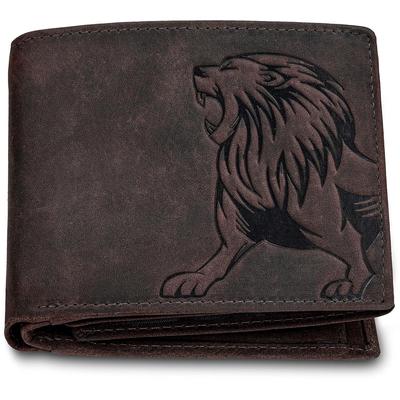 Leo RFID Blocking Vintage Brown Leather Wallet for Men